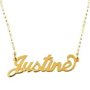   Gold Plate Personalized Name Necklace   Custom Made Any Name Jewelry
