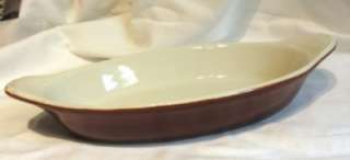   Brown Hall China 529 Gratin Large Casserole Dishes Shirred Egg  