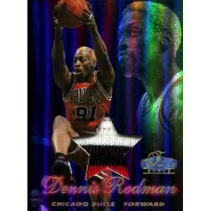 Dennis Rodman Unsigned 1998 Flair Showcase Patch Card   NBA Equipment