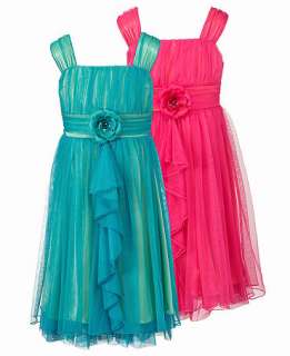 Sequin Hearts Kids Dress, Girls Sheer Overlay Dress   Kidss