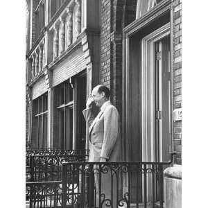  Adlai E. Stevenson Standing and Waving on Steps at Blair 