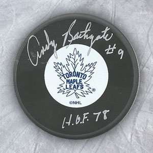 Andy Bathgate Toronto Maple Leafs Autographed/Hand Signed Hockey Puck