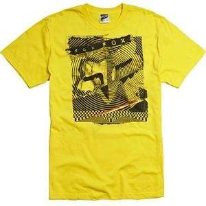  Fox Racing Youth Decca T Shirt   Youth X Large/Yellow Automotive