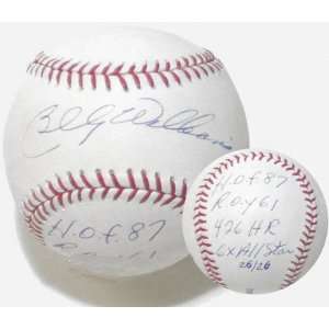 Billy Williams Autographed Baseball with HOF 87, ROY 61, 426 HRS, 6X 