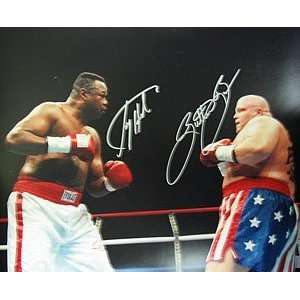  Larry Holmes and Butterbean Autographed/Hand Signed 16x20 