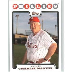  2008 Topps #632 Charlie Manuel MG   Philadelphia Phillies 