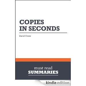 Summary Copies In Seconds   David Owen Must Read Summaries  