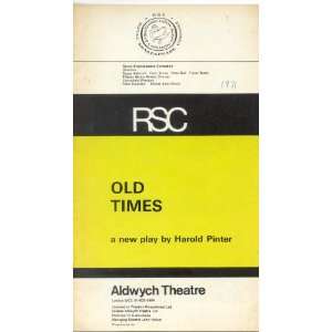 com Playbill; Old Times; Aldwych Theatre; London; 1971; Colin Blakely 