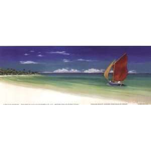  Paradise Beach   Poster by David Paterson (10x4)