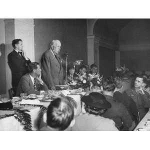  Senator David I. Walsh Giving a Speech at a Luncheon 