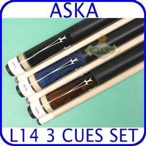  Billiard Pool Cue Stick Set Aska L14 3 pool cue sticks 