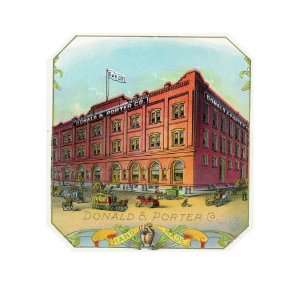 Donald and Porter Company Brand Cigar Box Label, Exterior View of the 