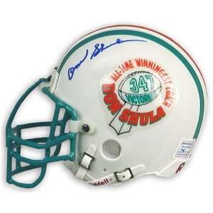 Don Shula Miami Dolphins Autographed Mini Helmet with Inscription