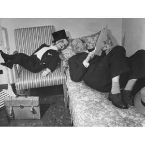  Edgar Bergen and Charlie McCarthy Relaxing in Dressing 