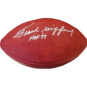 Autographed Frank Gifford Football   with HOF 77 Inscription 