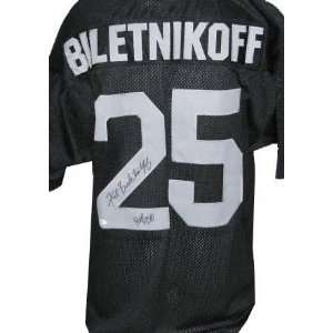 Fred Biletnikoff Autographed Black Pro Style Jersey with HOF 88 