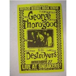 George Thorogood Handbill Poster and the destroyers &