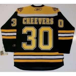 Gerry Cheevers Boston Bruins Home Jersey Real Rbk