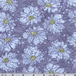  45 Wide Bohemian Manor Acanthus Shadow Blue Fabric By 