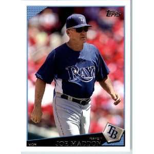 2009 Topps Baseball # 216 Joe Maddon Tampa Bay Rays   Shipped In 