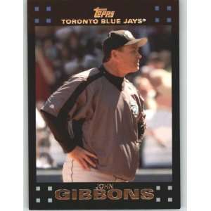  2007 Topps RED BACK #252 John Gibbons MG   Toronto Blue 