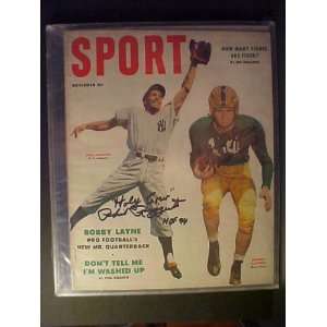 Johnny Lattner Notre Dame & Phil Rizzuto New York Yankees Autographed 
