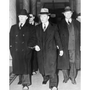  1939 photo Louis Lepke Buchalter, center, handcuffed to 