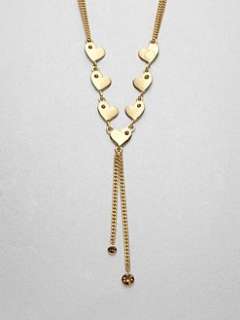 Marc by Marc Jacobs   Stone Accented Heart Lariat Necklace