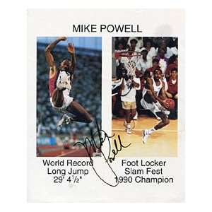  Mike Powell Autographed / Signed World Record Long Jump 