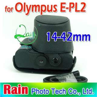 leather case bag for Olympus Pen E PL2 EPL2 EPL 2 black  