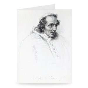 Pope Pius VII (engraving) by English School   Greeting Card (Pack of 2 