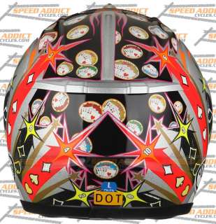Suomy Excel Spec 1R Extreme Gambler Full Face Motorcycle Helmet Large 