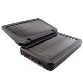 solar charger with battery pack for providing power to all popular 