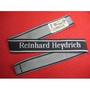  German Nazi SS Reinhard Heydrich Cuff Title w RZM SS Tag 