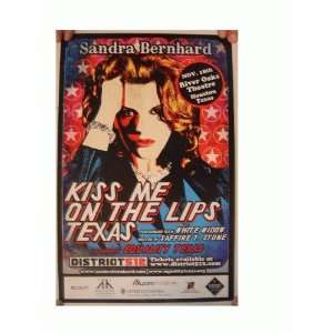 Sandra Bernhard Poster Kiss Me On The Lips Texas