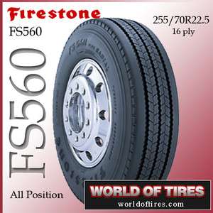 22.5 tires Firestone FS560 255 70r22.5   22.5 truck tires 255 70 22.5 