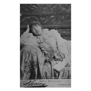  French Born Actress Sarah Bernhardt Reclining on Divan 