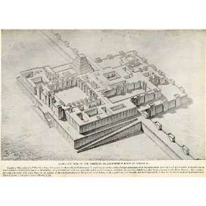  1923 Print Palace Fortress Sargon Sharrukin Khorsabad Dur 