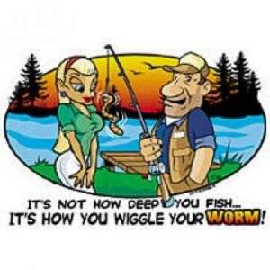 FUNNY FISHING WIGGLE YOUR WORM SHORT SLEEVE T SHIRT  