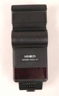 Minolta Maxxum 4000AF Flash Unit ~Minty w/Case/Diffuser  