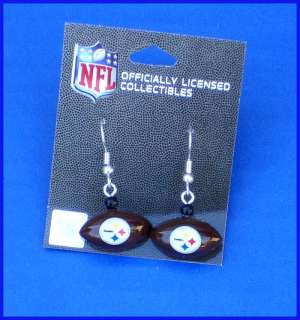 NFL Pittsburgh Steelers Logo Football Earrings  