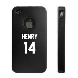   4S 4G Black Aluminum & Silicone Case Soccer Jersey Style Thierry Henry
