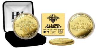   Cardinals 2011 MLB National League   N.L. Champions 24KT Gold Coin