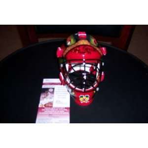Tony Esposito Blackhawks,hof Jsa/coa Signed Mini Helmet