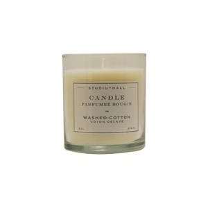  K HALL by K Hall WASHED COTTON VEGETABLE WAX CANDLE. BURNS 
