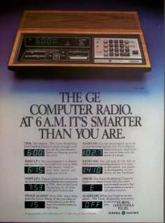 1981 General Electric Computer Radio vintage ad  