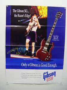 Gibson  93 SG Collection catalog/ Angus Young Poster  