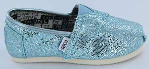 TURQUOISE TINY TOMS GLITTERS  
