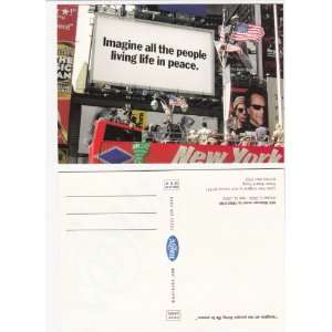  John Lennon Yoko Ono Imagine Promo Postcard 2002 