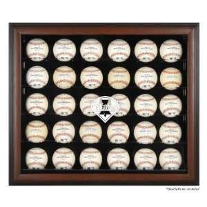 Brown Framed 30 Ball Case (phillies Logo) (bh 30)   Acrylic Baseball 